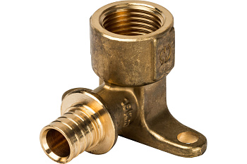 Угольник настенный с креплением 16хRp 1/2  для труб из сшитого полиэтилена аксиальный STOUT