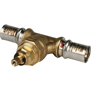 Вентиль 16*16 с хром ручкой пресс STOUT