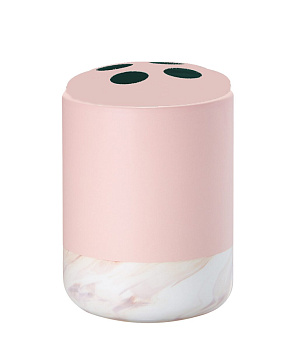 Стакан для зубных щеток, настольный, розовый, керамика TRENDY