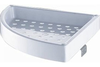 Полка д/ванной 1ярус угловая пластик POTATO P331-1