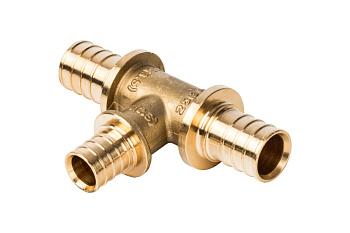 Тройник переходной 25х20x25  для труб из сшитого полиэтилена аксиальный STOUT