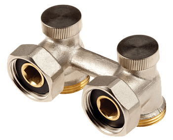 Узел для нижнего подключения угловой PRADEX КY02 (Без ниппелей) (ст.арт. PR20 04 20)