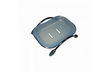 Мыльница L334 на стол пластик. синяя LEDEME