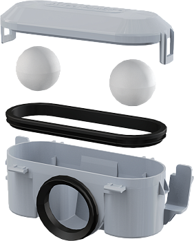 Гидрозатвор Р065 для пластикового желоба