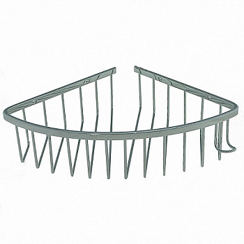 Полка угловая овальная 18 см хром