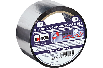 Лента армированная самокл 48мм*40м (серебряная) UNIBOB