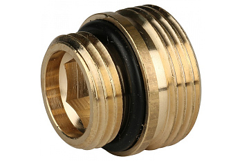 Ниппель для узлов подключения стальных радиаторов 1/2*3/4EK STOUT