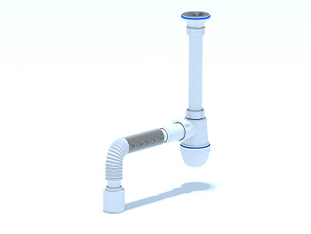 Сифон Ани д\умыв. с гиб.трубой 40*50  C1010