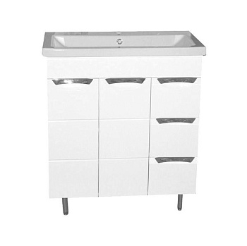 Тумба Стиль Соло с фрезеровкой (800*850*430) с раковиной Como