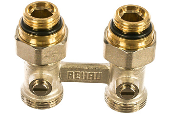 Узел нижнего подключения G 1/2xG 3/4 прямой (никелирован.)  