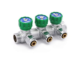 Коллектор регулир. с вент. 3 вых.-евроконус  3/4*16 НВ VIEIR