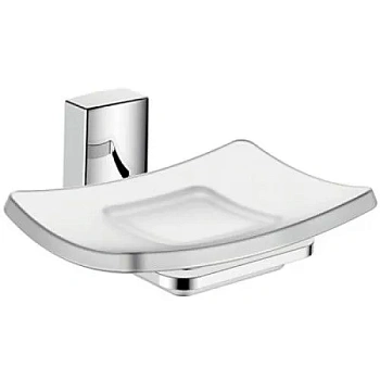 Мыльница настенная стеклянная ХРОМ L30302 LEDEME