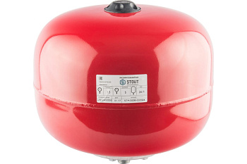 Бак расширительный 24л д/отопления (красный) STOUT