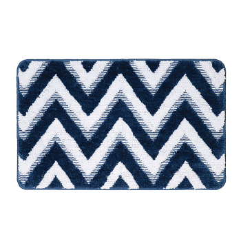 Коврик для ванной Fixsen River FX-5004M, темно-синий, 50х80см