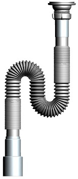 F213 Гофросифон 1 1/4 40*50 удл(65)