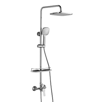 Смеситель одноруч. (35мм) RS29-45 для душа Трап.дождь. и 3-ф.лейкой  хром ROSSINKA