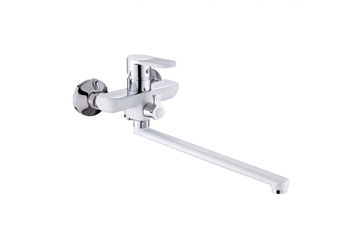 Смеситель универсальный с изливом 35F см плоск. белый/хром POTATO Р22223-7