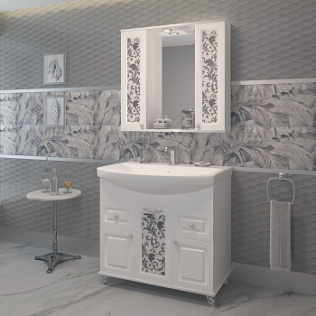 Тумба Baroque 85 + умывальник Элеганс 85