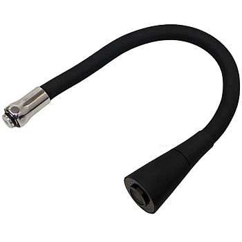 Излив L75007-2 кухонный силиконовый черный хром (к корпусу 4199) LEDEME 