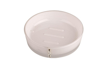 Мыльница А9184 Delphinium White cristal пластик 106066