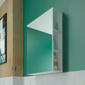 Шкаф-зеркало Leader 50 Белый