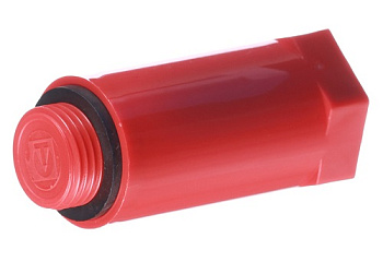Заглушка  1/2 (резьба) длинная красная Valtec