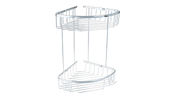 Полка угловая двухэтажная Fixsen Hotel хром FX-31051-2