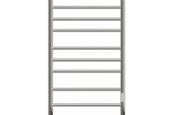 Полотенцесушитель электрический АВРОРА Point 500*800 П8 PN10858 диммер справа, хром