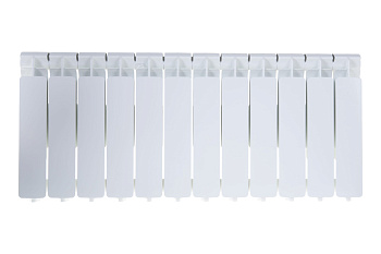 Радиатор алюм. STOUT Bravo 350 12 секций боковое подключение RAL9010