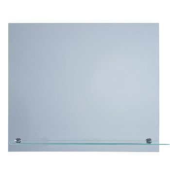 Зеркало 600х500 мм прямоуг. обычное с полкой SANAKS 