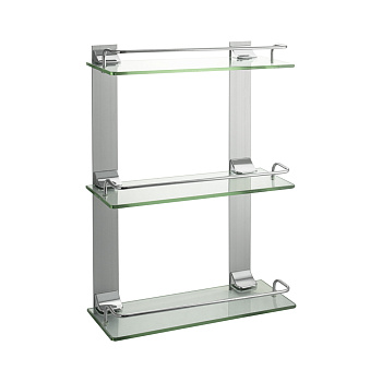 Полка стеклянная 3-х этажная BRIMIX  10203