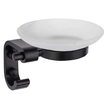 Мыльница стеклянная L5502 настенная черная LEDEME