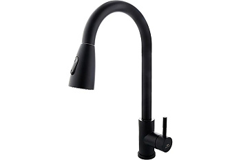 Смеситель  для кухни "FASHUN" с фильтр.воды нерж.черный 