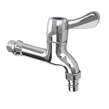 Кран BRIMIX водоразборный 1/2н от стены 15 см металлокерамика хром из пластика АБС