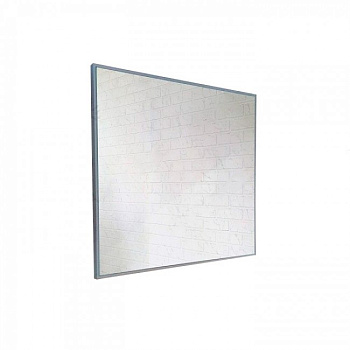 Зеркало 876 70х80 см с полир. кромкой СЕРЫЙ алюмин. профиль (универсал. крепеж) КЗСК