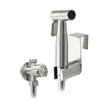 Набор биде гигиенический  нерж, матовый (шаров.кран+лейка+шланг) GFmark 2061