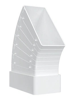 Колено ERA разноугловое горизонтальное прямоугольное 55x110 (511КРП)