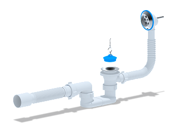 Сифон Ани ванны регулируемый 1,1/2*40*50 E055