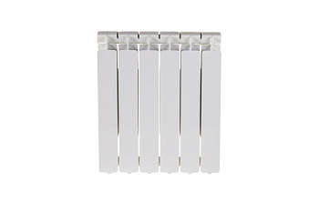 Радиатор алюм. STOUT Bravo 500 6 секций боковое подключение RAL9010