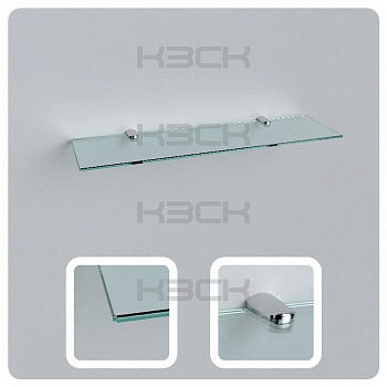 Полка 60см прозрач. стекло 5мм КЗСК