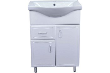 Тумба Коралл-60/1(600*850*450)+ раковина Basic 60