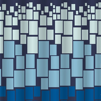 Штора для ванной САНАКС полиэстер (Цветные прямоугольники)