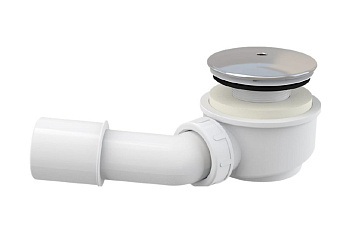 Впускной комплект для душевого поддона заниженный, хромир. пластик А471CR-60