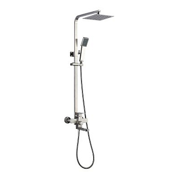 Штанга L72433 со смесителем и тропическим душем нерж.LEDEME