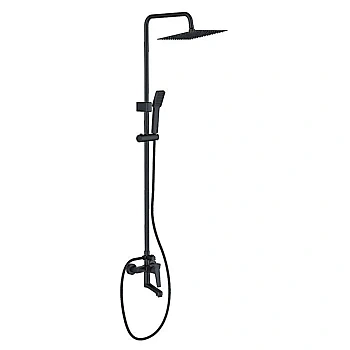 Душевая система с смесителем и торопическим душем, с изливом черн (латунь) L2481B LEDEME