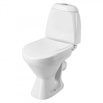 Унитаз-компакт SANTEK Римини косой выпуск, крышка дюропласт ДЛЯ НЕБОЛЬШОГО САНУЗЛА