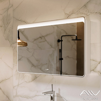 Шкаф зеркальный Laurel 100 белый (Алаванн)