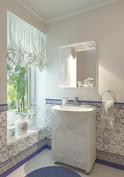 Тумба Прованс 55 +  раковина ЭРИКА 55 белый