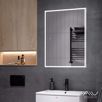 Шкаф зеркальный RITA 60 белый (Алаванн)