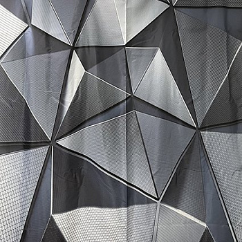 Штора для ванной СЕРЫЕ 3d фигуры САНАКС полиэстер  